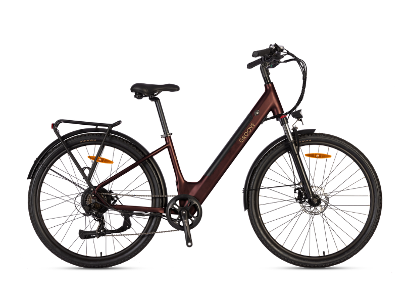 Bicicleta Elétrica Groove E-Urban 700 Bordô